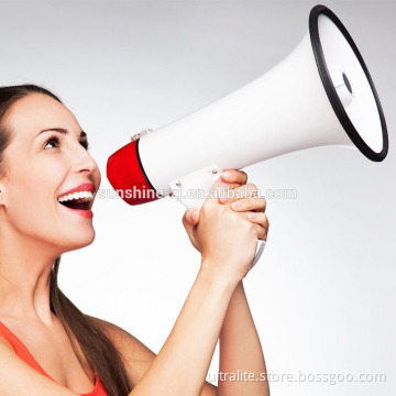 Megaphone With Detachable Microphone Siren Adjustable Volume And Recording Playback